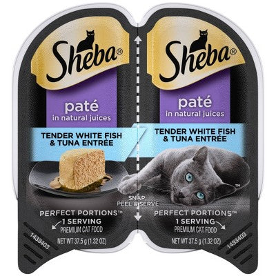 Sheba Perfect Portions White Fish and Tuna Flavor Pate Wet Cat Food - 2.64oz