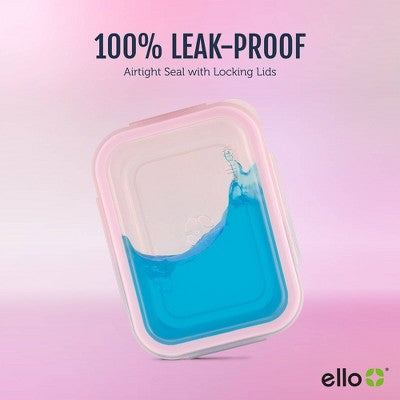 Ello 10pc Snap and Nest Meal Prep Food Storage Containers Pink
