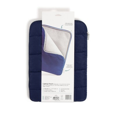 U Brands 15"x10.5" Nylon Puffer Laptop Pouch Storm