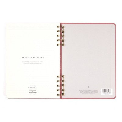 Altitude Supplies Spiral Notebook 6.25"x8.5", 160 Lined Pages, Mauve Pink Arch Cover