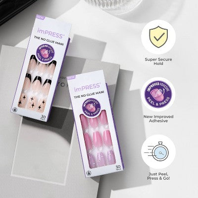 KISS Products imPRESS Fake Nails - Cardigan Weather - 33ct