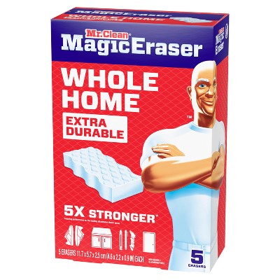 Mr. Clean Unscented Magic Eraser Whole Home Extra Durable Multi-Purpose Cleaner - 5ct