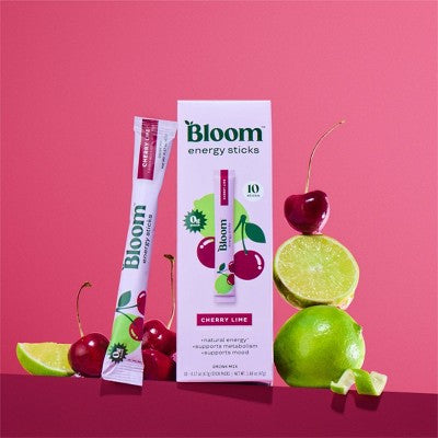 BLOOM NUTRITION Energy Stick Packs - Cherry Lime - 10pk