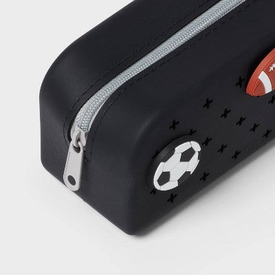 Silicone Charm Pencil Pouch Black - up&up