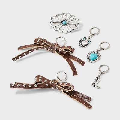 Western Shoe Charm Set - Wild Fable Silver