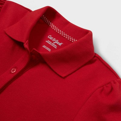 Girls' Short Sleeve Interlock Uniform Polo Shirt XXL Plus