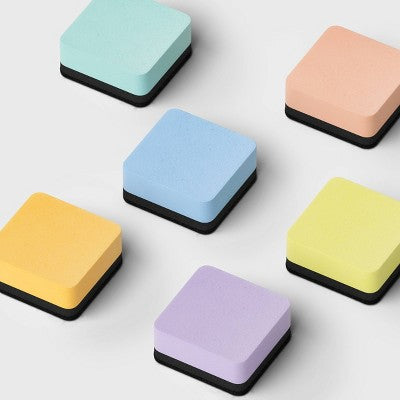 6ct Mini Whiteboard Novelty Erasers - up&up