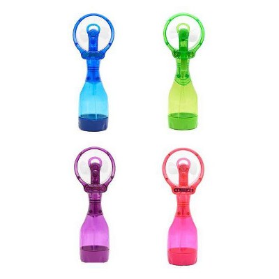 O2COOL Deluxe Handheld Misting Fan Colors May Vary: Portable Personal Spray Fan, Battery Operated, Smooth Plastic Finish