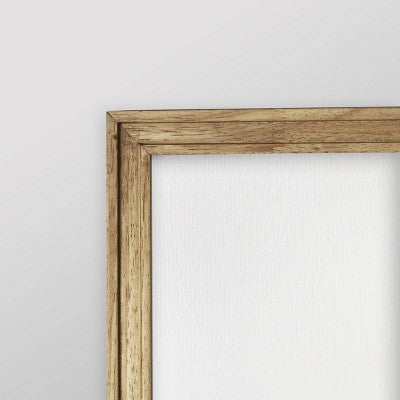 20" x 20" Matted to 5" x 7" Gallery Frame Natural Wood - Threshold designed with Studio McGee: Beveled Acid-Free Mat (LOCAL PICKUP ONLY)