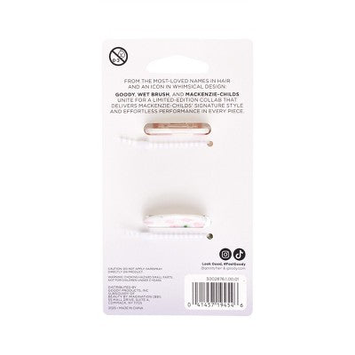 Goody x MacKenzie Childs Medium Claw Clip - Pink: Hair Styling, All Hair Types, 2 Pieces