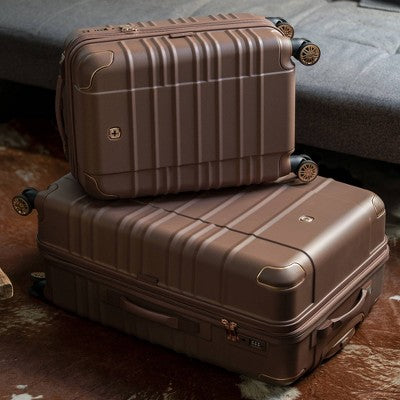 SWISSGEAR Cascade II Hardside Carry On Spinner Suitcase - Maple: 8-Wheel Solid Design