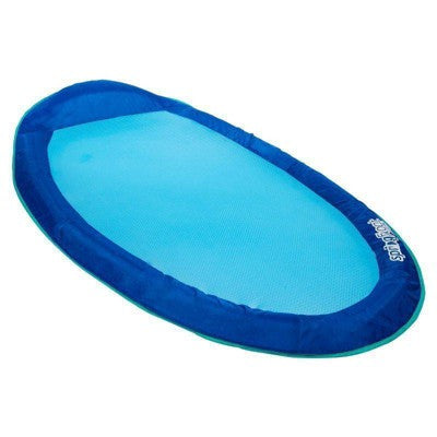 SwimWays Spring Float Inflatable Pool Lounger with Hyper-Flate Valve Blue