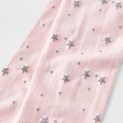 Toddler Girls' Christmas Glitter Stars Fashion Tights - Cat & Jack Pink 2T-3T
