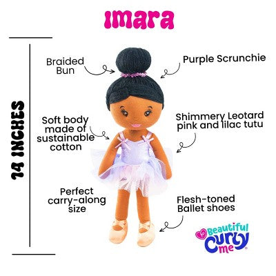Beautiful Curly Me 14'' Imara Ballerina with Braids Plush Doll