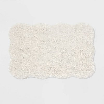 20"x30" Scallop Bath Rug Cream - Threshold