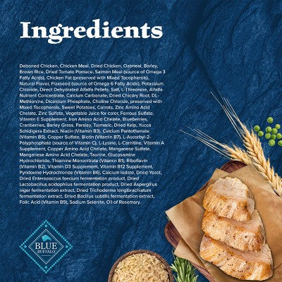 Blue Buffalo Wilderness High Protein Natural Adult Dry Dog Food plus Wholesome Grains with Chicken - 4.5lbs