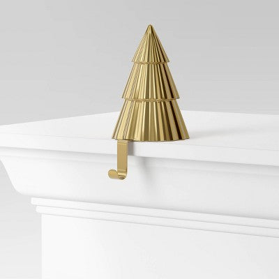 Metal Tree Christmas Stocking Holder Gold - Wondershop