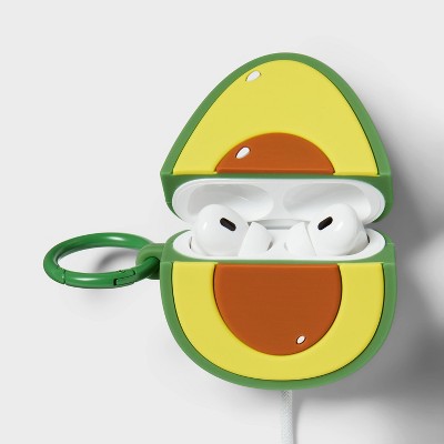 Apple AirPods Pro (1/2 Generation) Case - heyday Avocado: Silicone, Carabiner Clip
