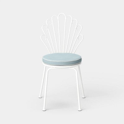 2pk Metal Stackable Shell Outdoor Patio Dining Chairs White - Threshold designed with Studio McGee (LOCAL PICKUP ONLY)