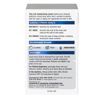 Neutrogena Rapid Wrinkle Repair Retinol Face Moisturizer with Hyaluronic Acid - 1.7 oz