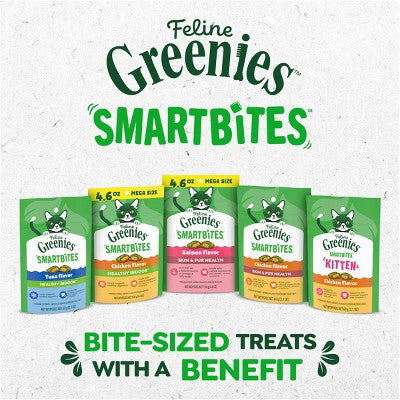 Greenies Smartbites Skin and Fur Health Salmon Flavor Cat Treats - 2.1oz