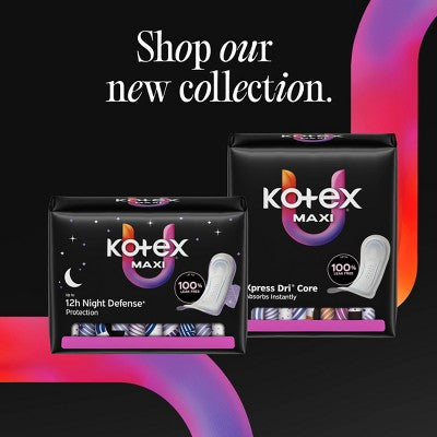 Kotex Maxi Overnight Pads - 39ct