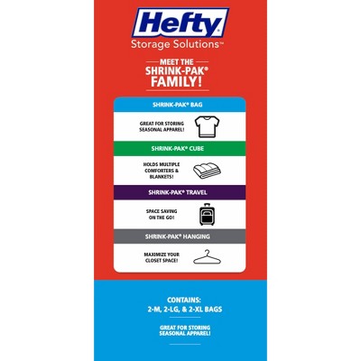 Hefty Shrink-Pak Bag Mix Pak Gray