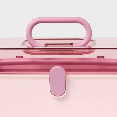 Lidded Storage Caddy Color Pink - Brightroom