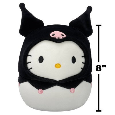Hello Kitty 8" Squishmallows Plush in Kuromi Hoodie