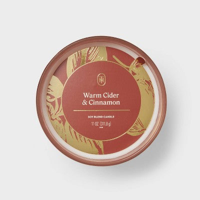 2-Wick Glass Candle Warm Cider and Cinnamon 11oz - Threshold