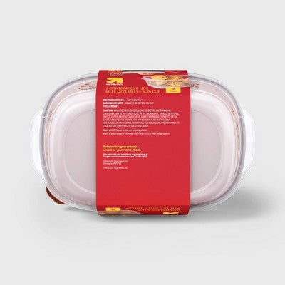Fall Rectangle Food Storage Containers - 2pk - 66oz/8cup - up&up
