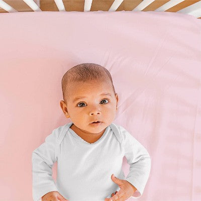 The Peanutshell Fitted Crib Sheets for Girls - Pink/White Woodland Floral - 4pk