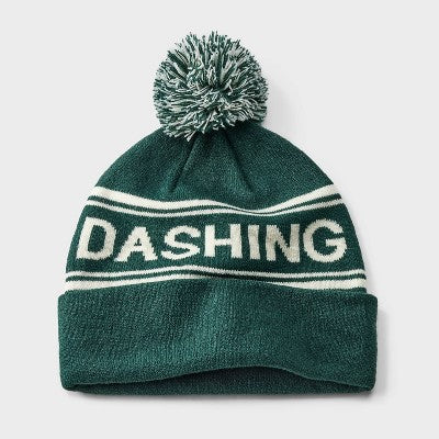 Men's Dashing Knit Beanie - Goodfellow & Co Dark Green One Size Fits Most