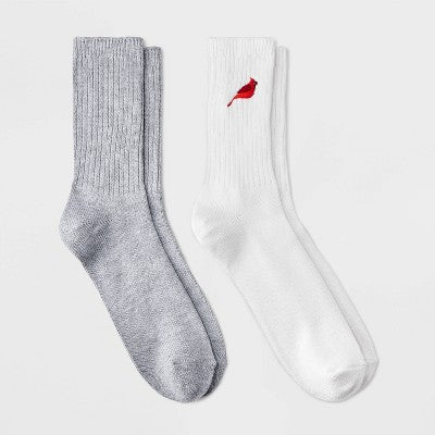 Men's Cozy Cabin Socks 2pk - Goodfellow & Co Cream/Gray