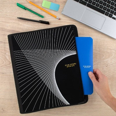 Five Star Xpanz 2" Zipper Binder and Pouch with Cosmic Blast