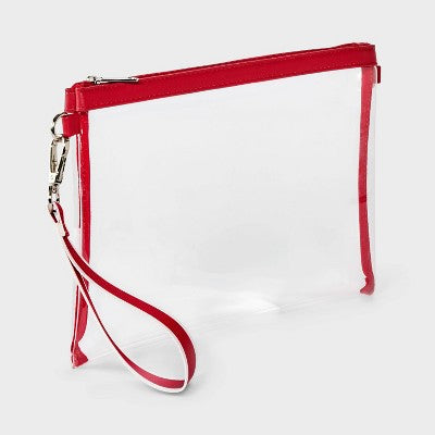 Game Day Clear Wristlet Clutch - Wild Fable Red