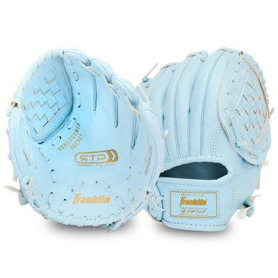 Franklin Sports 9" T Ball Glove with Ball Right Handed Thrower - Carolina Blue
