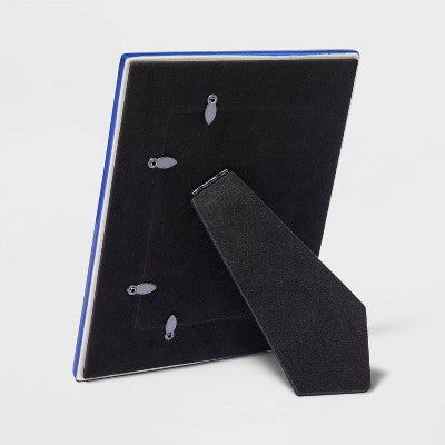 4"x6" Ceramic Silk Screen Picture Frame Blue - Tabitha Brown for Target: Contemporary Freestanding Rectangle Frame