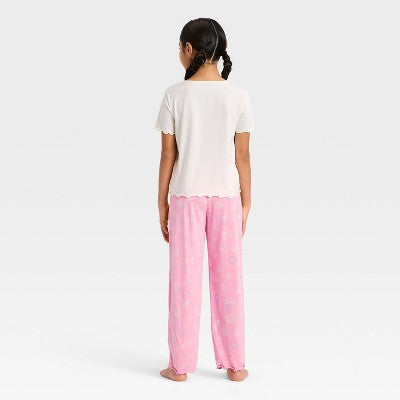 Girls' 2pc Vacation Postage Pajama Set - Cat & Jack Pink XS