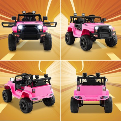 Costway 12V Kids Ride On Truck Car Electric Vehicle Remote w/ Music & Light Pink (LOCAL PICKUP ONLY)