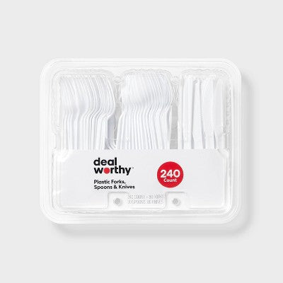 Plastic Forks, Spoons and Knives - 240ct - Dealworthy
