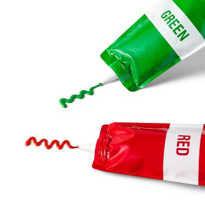 Holiday Red and Green Cookie Icing Set - 14oz - Favorite Day