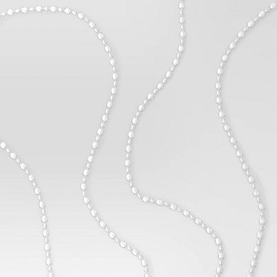 18' Plastic Bead Christmas Decorative Wall Garland Iridescent - Wondershop