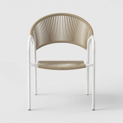 Mackworth Outdoor Stacking Patio Club Chair White - Threshold (LOCAL PICKUP ONLY)