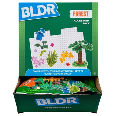 BLDR Forest Pack Accessory Set: Creative Thinking Toy Building Components, ABS Material, 84 Pieces