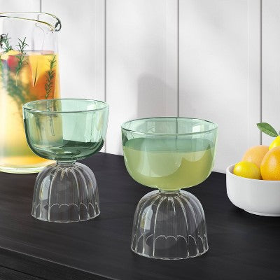 9.47oz Cocktail Glass Green - Threshold