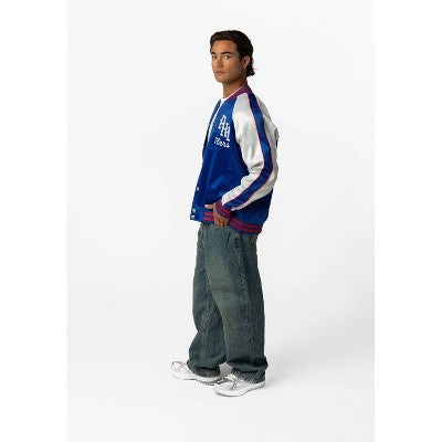 NBA Philadelphia 76ers Zip-Up Satin Bomber Jacket - L