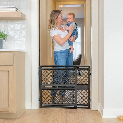 Toddleroo by North States 2-in-1 Supergate Secure Plastic Gate - Black (LOCAL PICKUP ONLY)