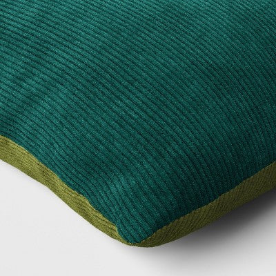 The Corduroy Collection Square Corduroy Toss Throw Pillow Green - Room Essentials