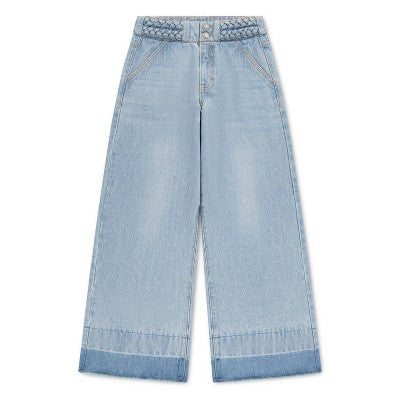 Levi's Girls' Braided High-Rise Baggy Jeans - Light Wash 14